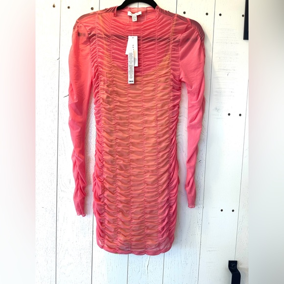 New! Asos Top Shop Pink lime green Party Club Dress Size small! - Picture 7 of 8